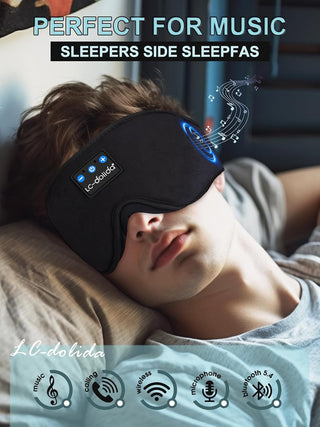 3D Bluetooth Sleep Mask Headphones – Ultra‑Thin Wireless Eye Mask for Side Sleepers - KickAssAndHaveALife
