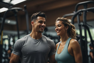 Exercise Toolbox - A couple workout together at the gym practicing the rules of the Exercise Toolbox.