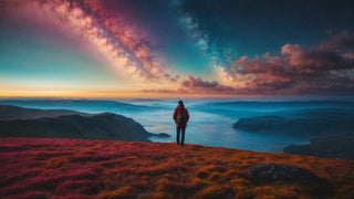 A person looking off into the sunset using the Twenty Years Toolbox to visualize their future.