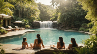 A family using the Vacation Toolbox to plan this amazing time at a tropical resort.