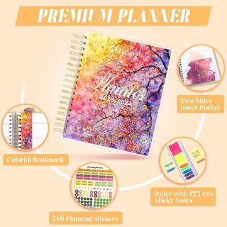 Hardcover Planner 2023-2024 18 Months Daily -Weekly- Monthly Planner - KickAssAndHaveALife