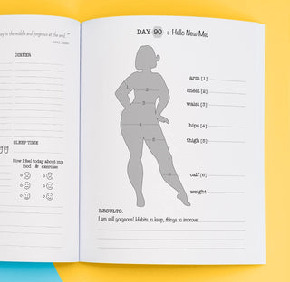 Hello New Me: a Daily Food and Exercise Journal to Help You Become the Best Version of Yourself, (90 Days Meal and Activity Tracker) - KickAssAndHaveALife