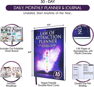 Law of Attraction Daily Planner & Gratitude Journal: Your Path to Enhanced Productivity - KickAssAndHaveALife