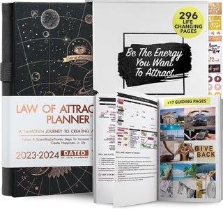 Law of Attraction Planner: Sep 2023-Dec 2024 - Your Path to Productivity & Happiness - KickAssAndHaveALife