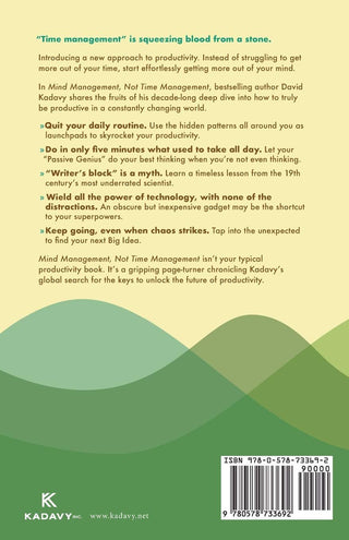 Mind Management, Not Time Management: Productivity When Creativity Matters (Getting Art Done) - KickAssAndHaveALife