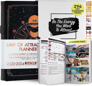 Law of Attraction Planner: Sep 2023-Dec 2024 - Your Path to Productivity & Happiness - KickAssAndHaveALife